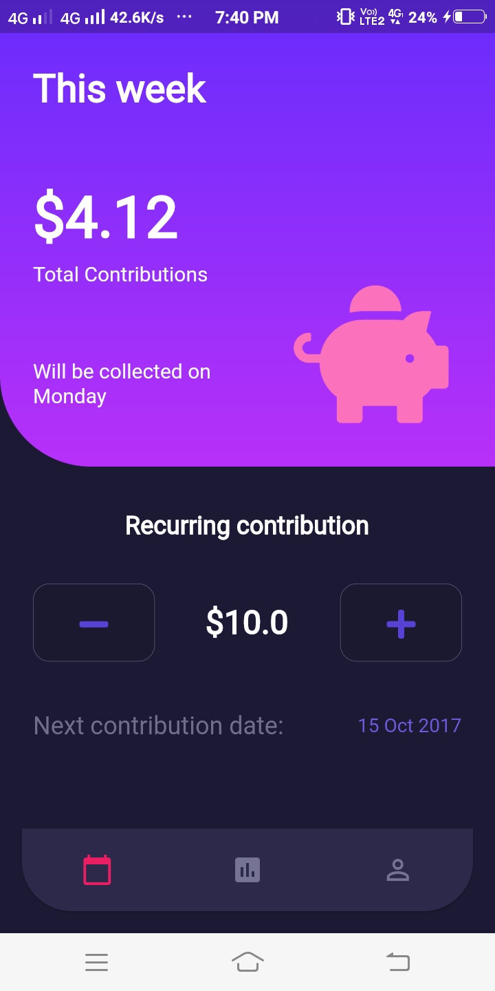 Expense tracker app UI