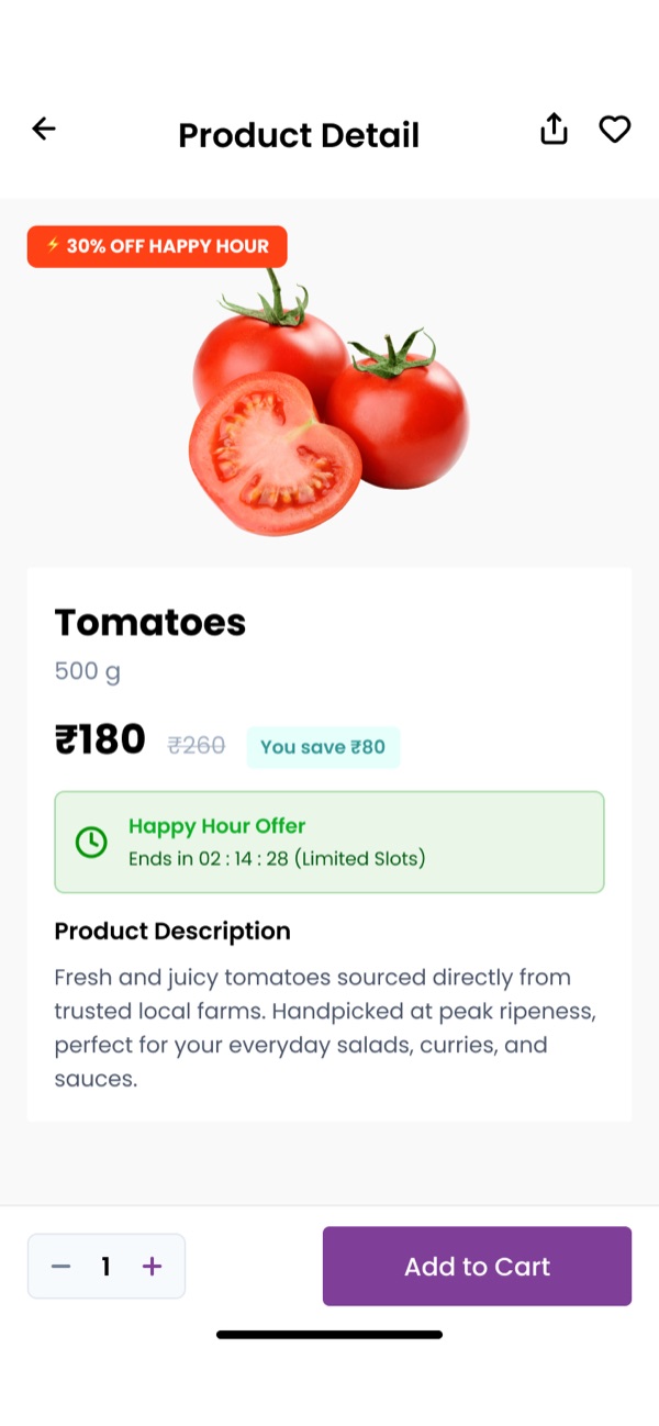 FarmersKart Happy Hour product detail